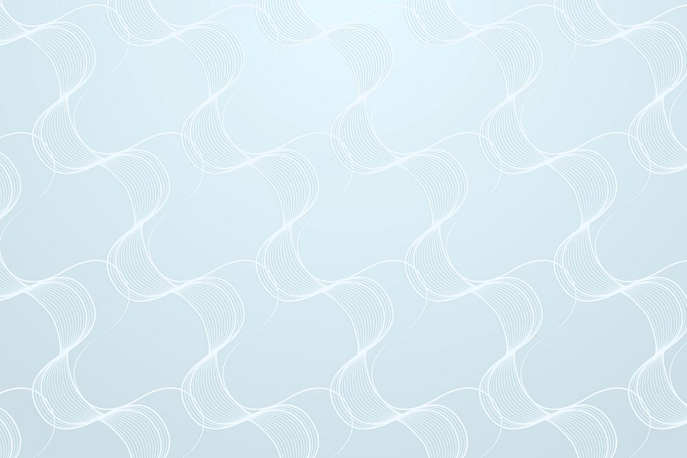 Seamless wave abstract pattern on a light blue background design resource vector