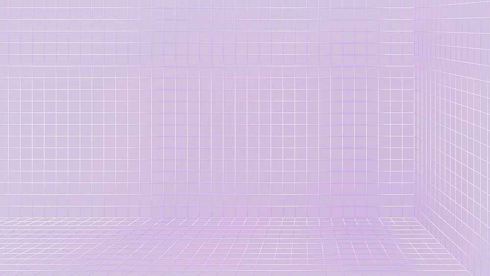 3D wireframe grid room background illustration