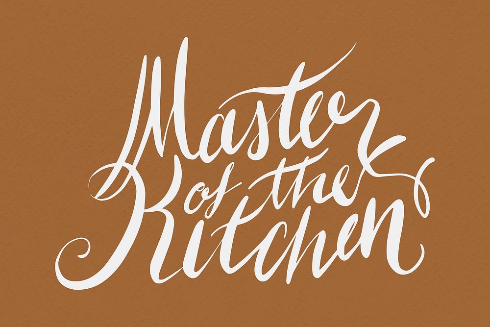 Master of the kitchen retro text vector
