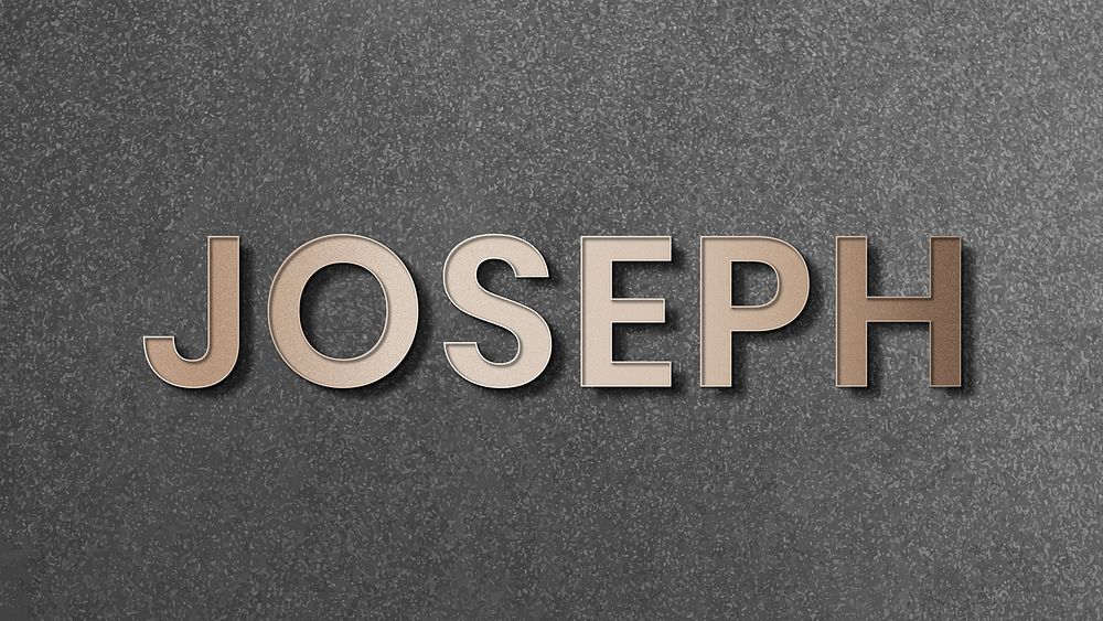 Joseph typography in gold design element vector