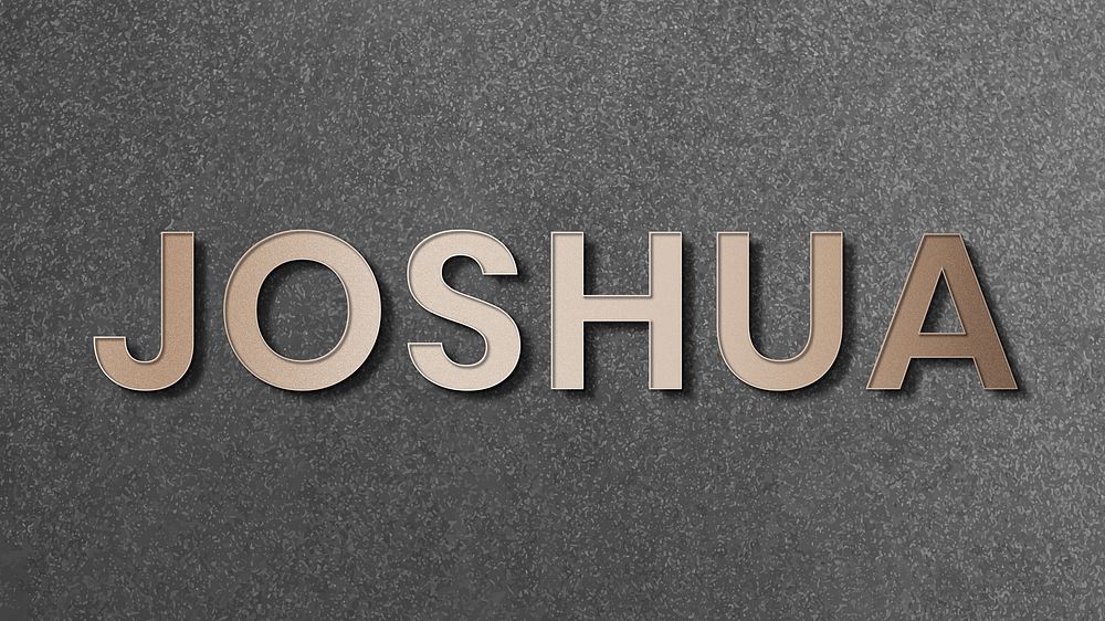 Joshua typography in gold design element vector