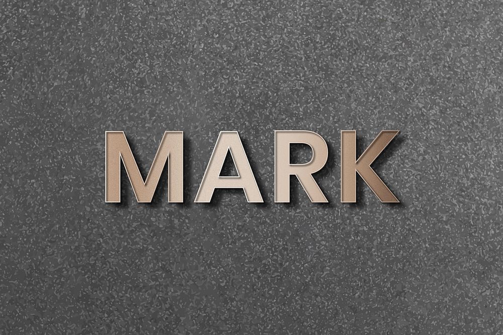 Mark typography in gold design element vector