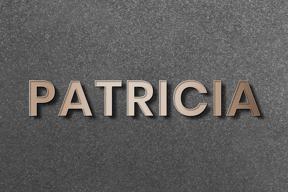 Patricia typography in gold design element vector