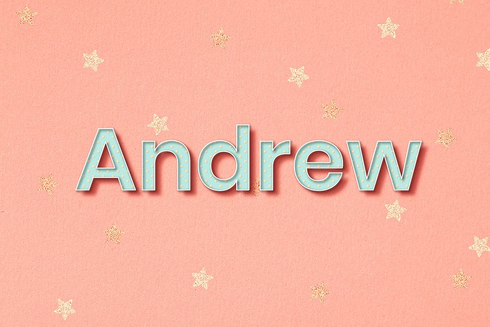 Andrew word art pastel typography