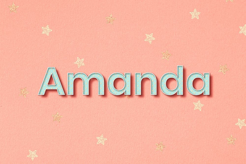 Amanda female name typography vector