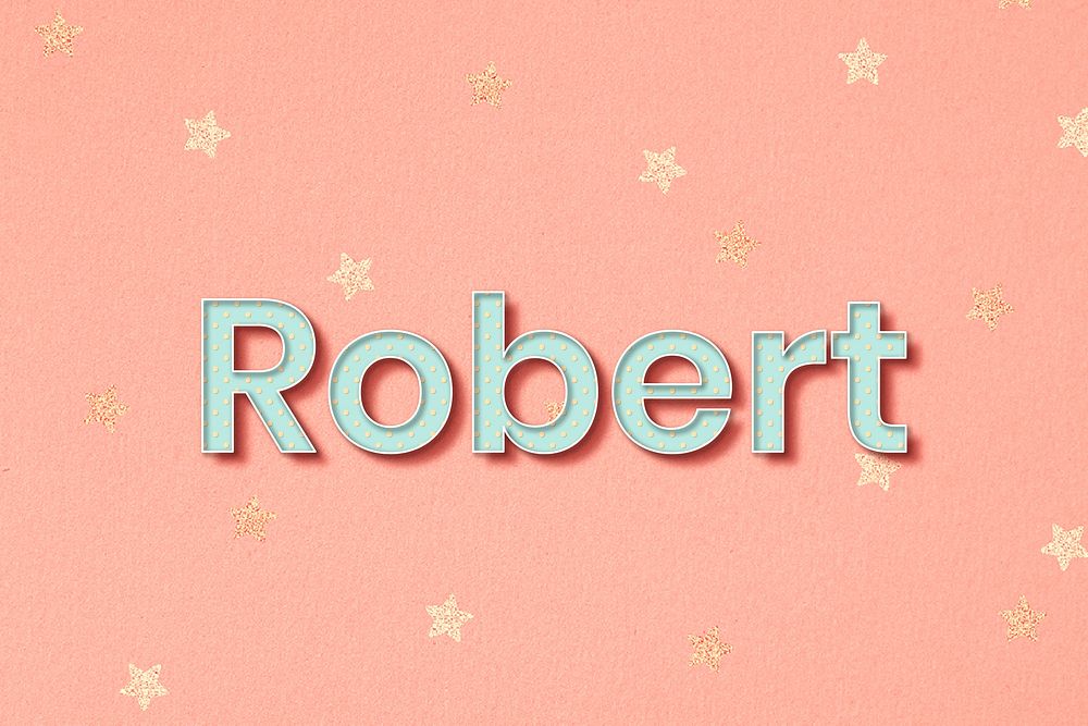 Robert word art pastel typography