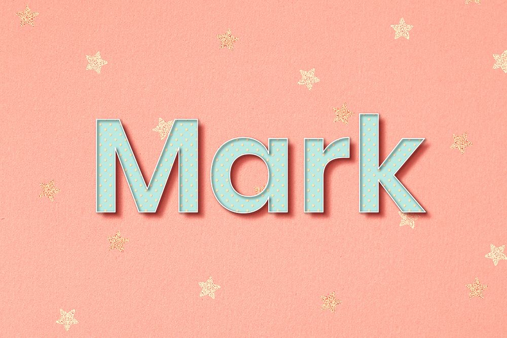 Mark male name typography vector