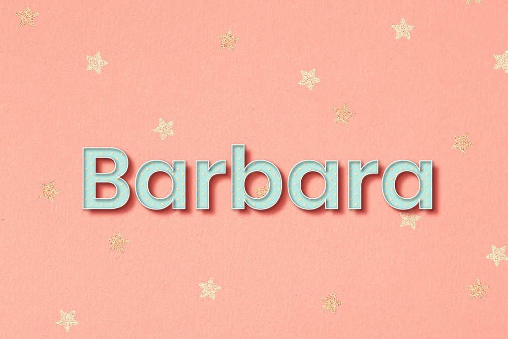 Barbara female name typography vector