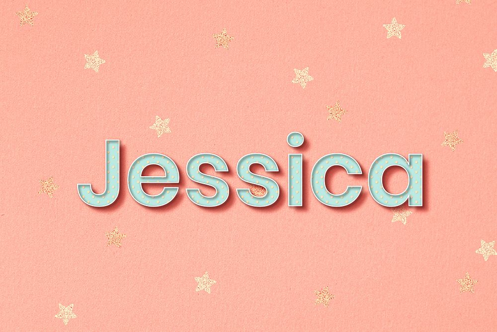 Jessica word art typography vector