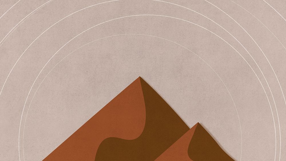 Mountains landscape wallpaper retro color minimal poster style