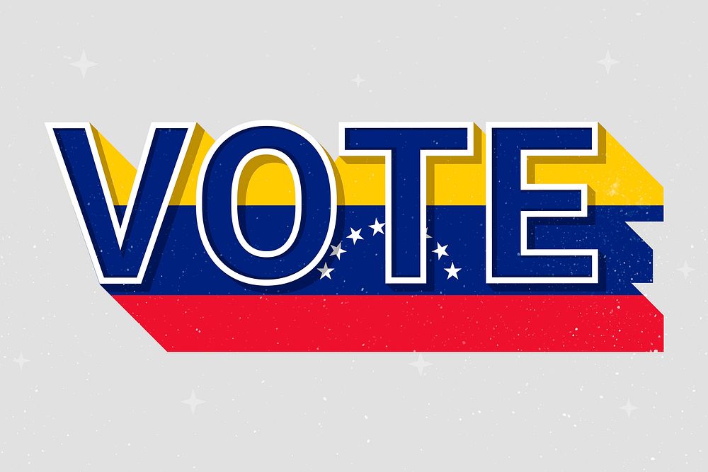 Vote word Venezuela flag vector election
