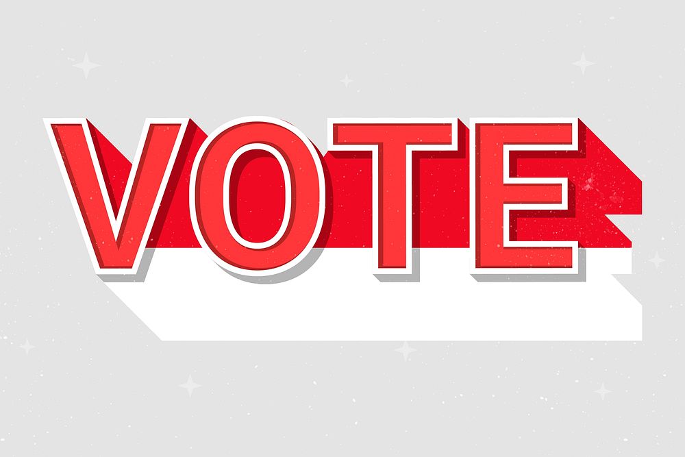 Vote word Indonesia flag vector election