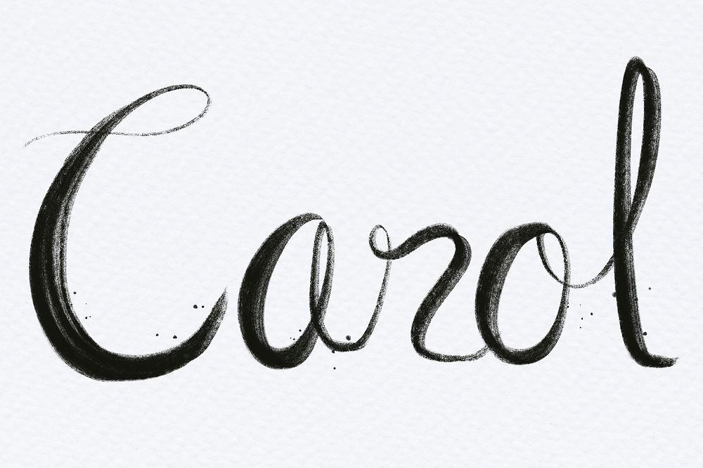 Carol hand drawn font psd typography