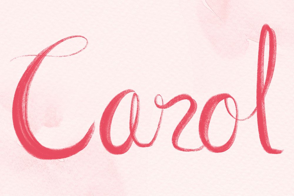 Carol name psd hand lettering font