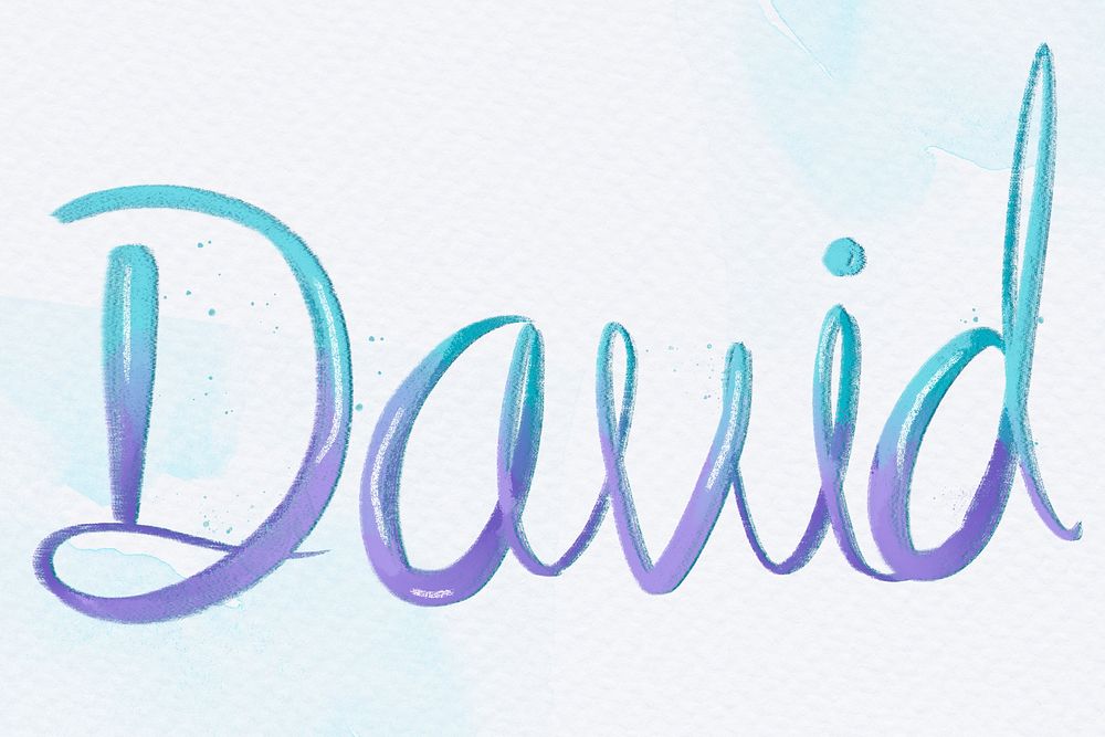 David name hand lettering font