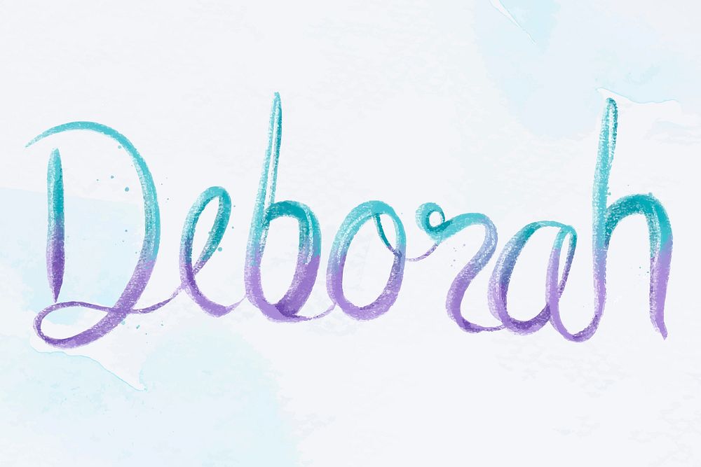 Deborah name hand vector lettering font