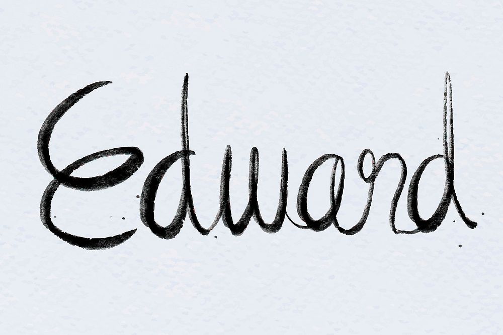 Hand drawn Edward font vector typography
