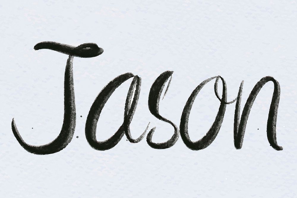 Vector hand drawn Jason font typography