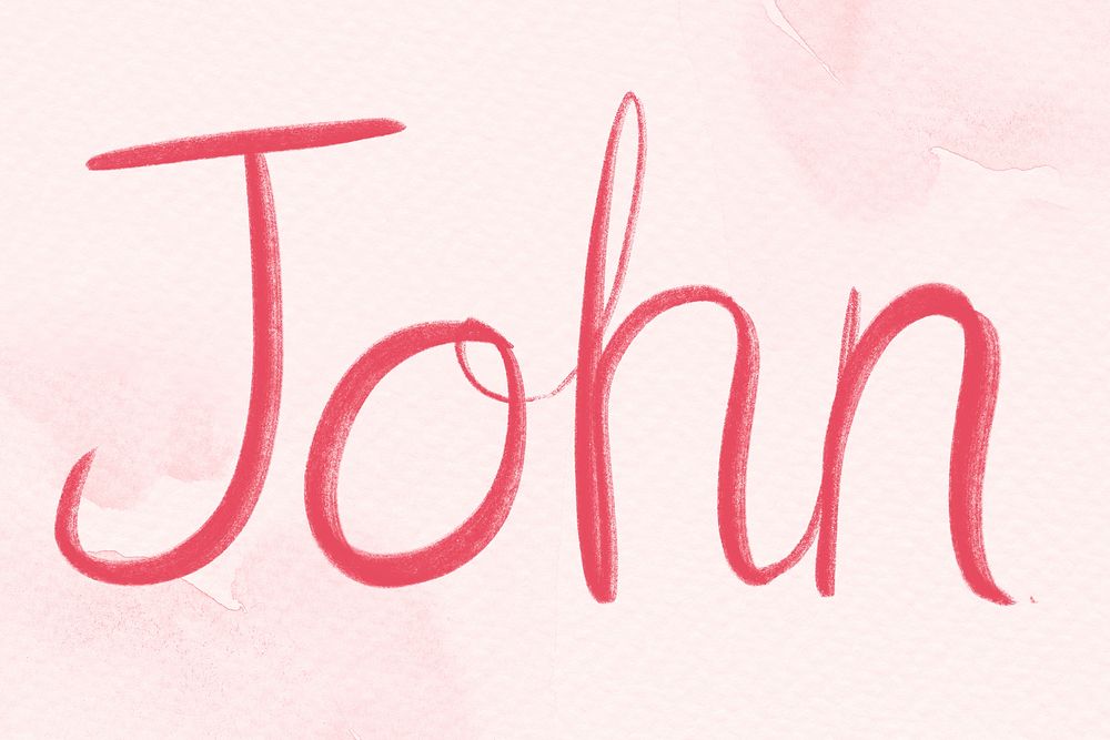 John name psd hand lettering font
