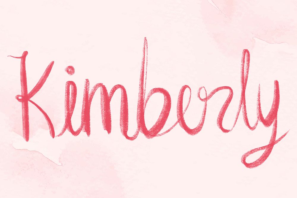 Kimberly vector female name calligraphy font