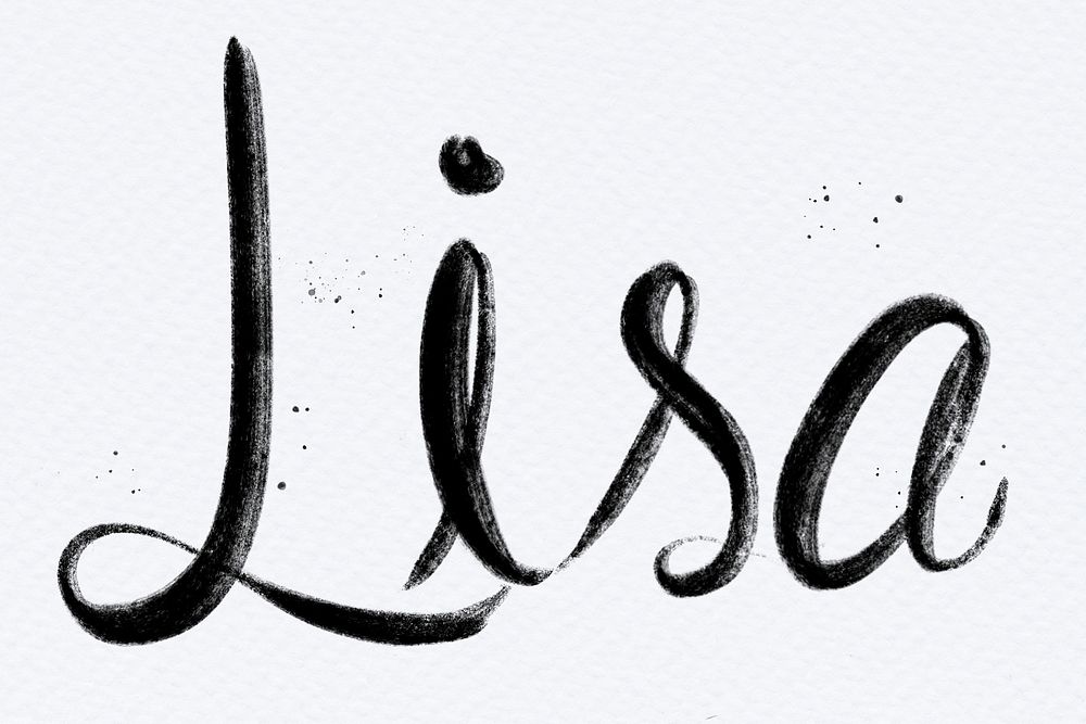 Hand drawn Lisa font typography