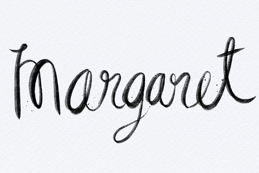 Hand drawn Margaret font psd typography