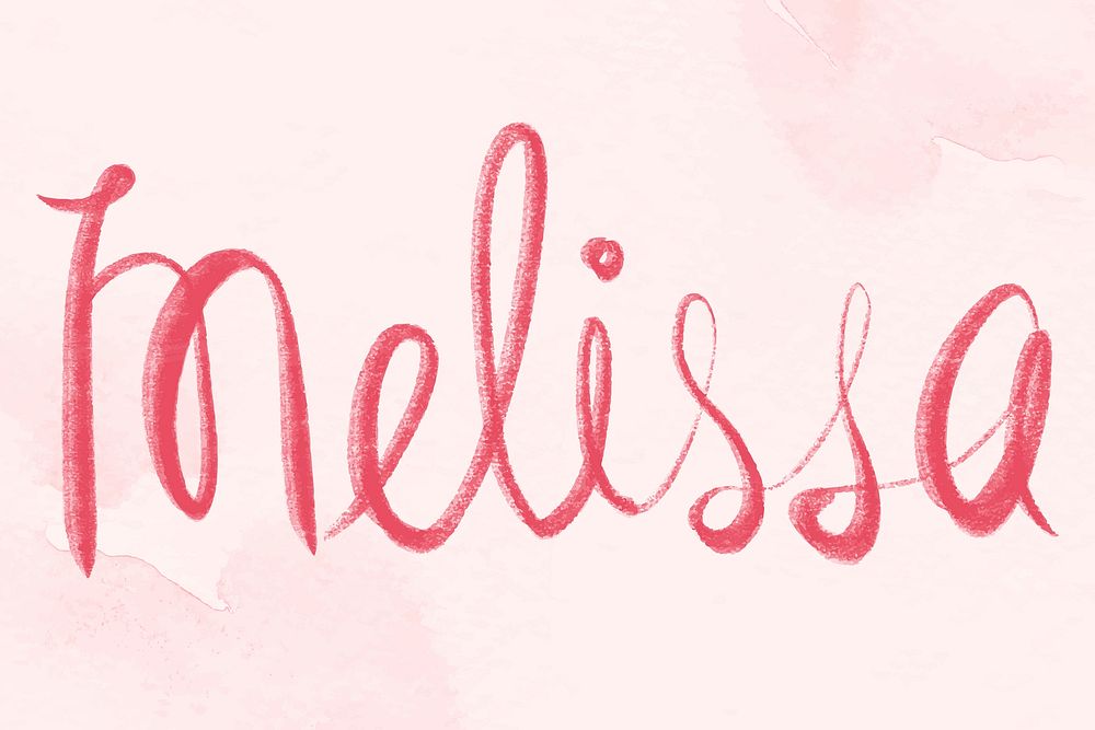 Melissa name vector pink word typography