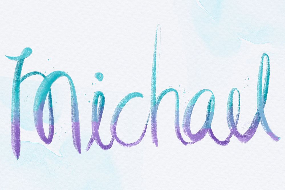 Michael male name lettering psd font