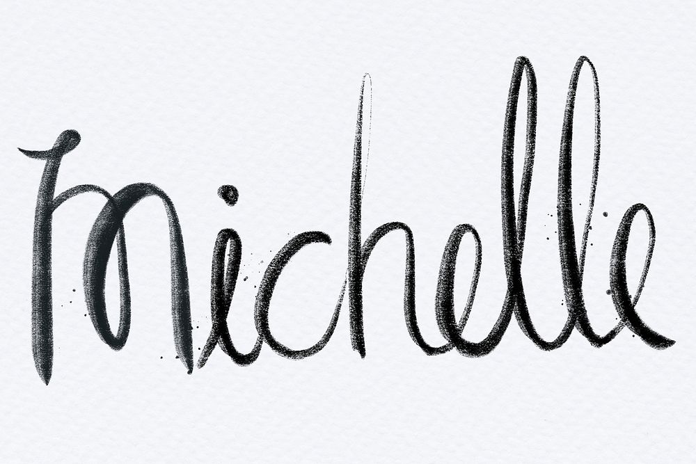 Hand drawn Michelle psd font typography