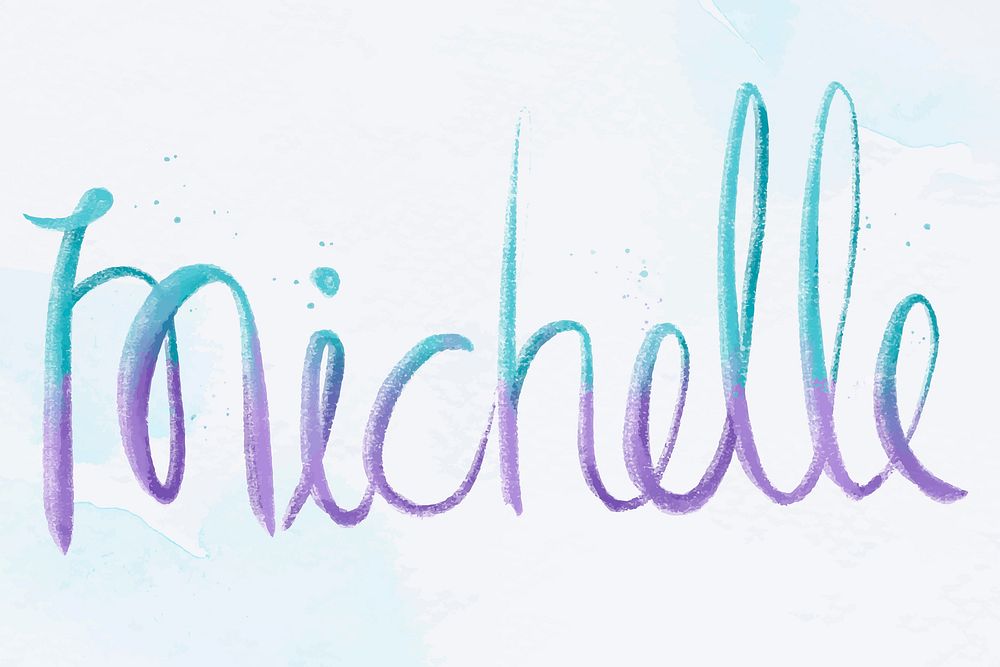 Michelle female name vector lettering font