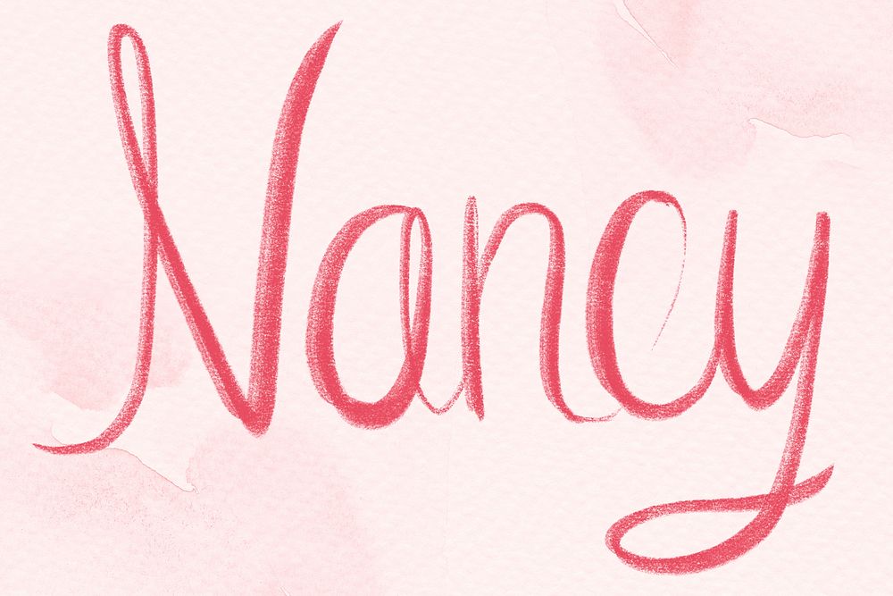 Nancy female psd name lettering font