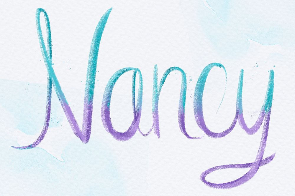 Nancy name pastel psd script font