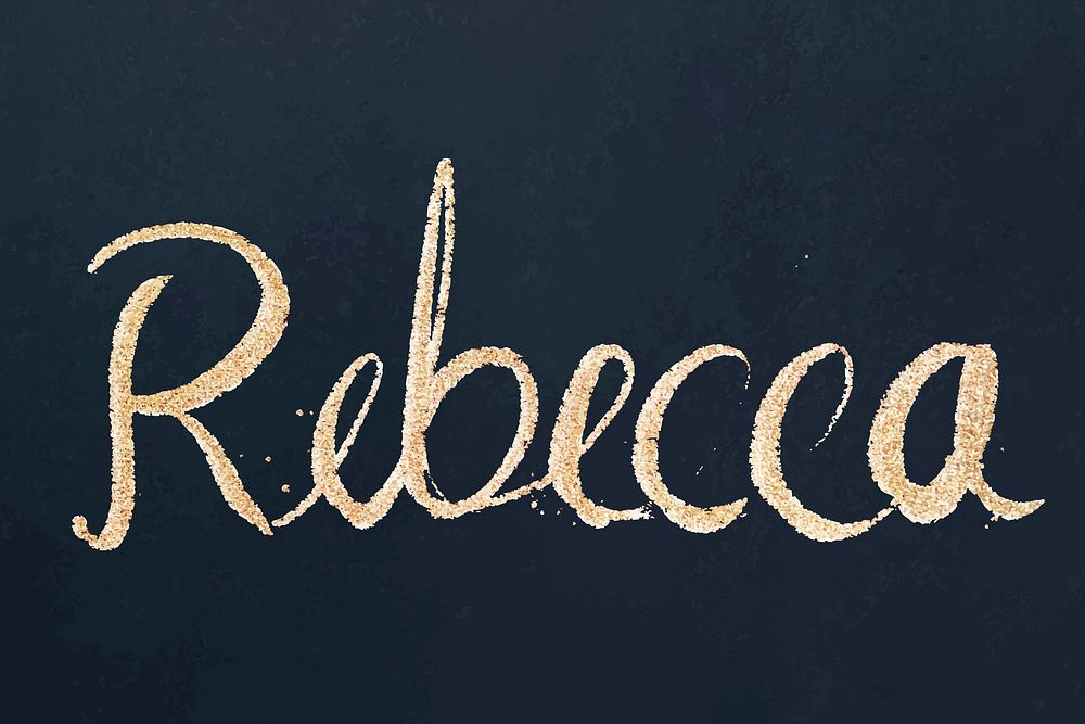 Rebecca sparkling gold font vector typography
