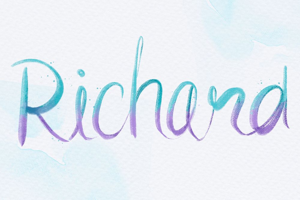 Richard name psd hand lettering font
