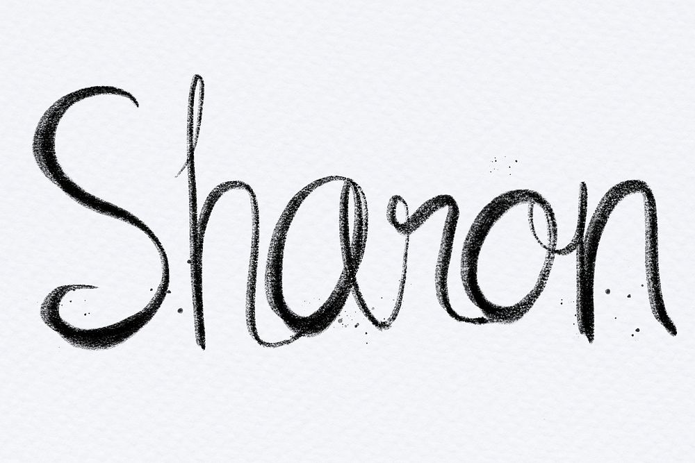 Hand drawn psd Sharon font typography