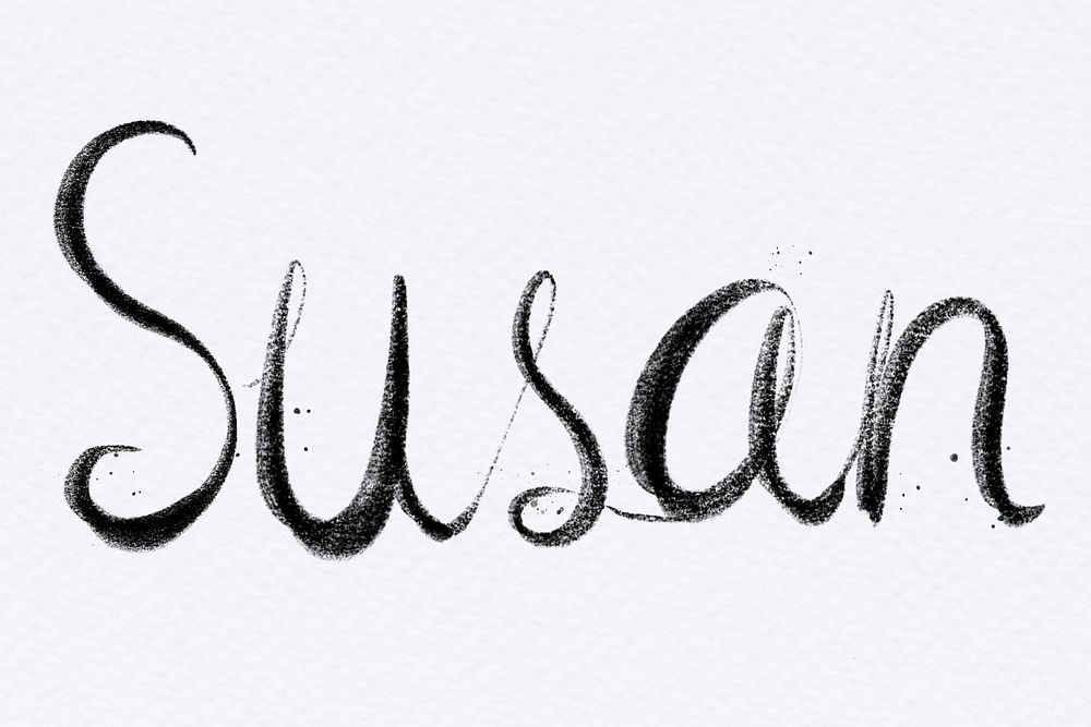 Susan psd hand drawn font typography
