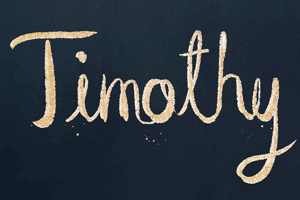 Timothy sparkling vector gold font typography