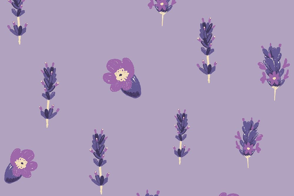 Purple lavender floral pattern background