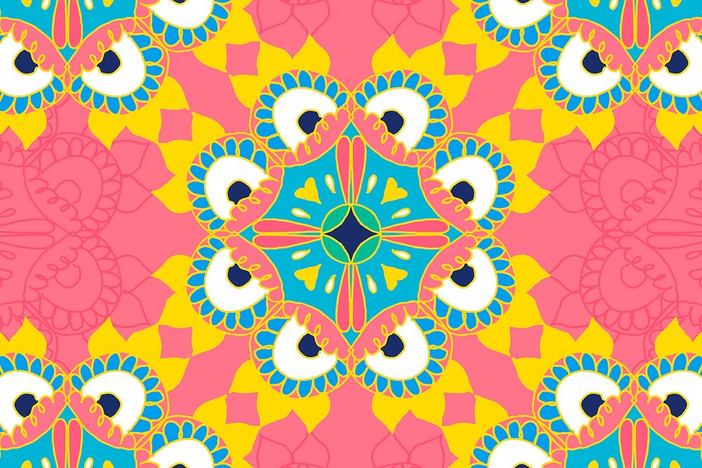 Indian mandala rangoli pattern background illustration