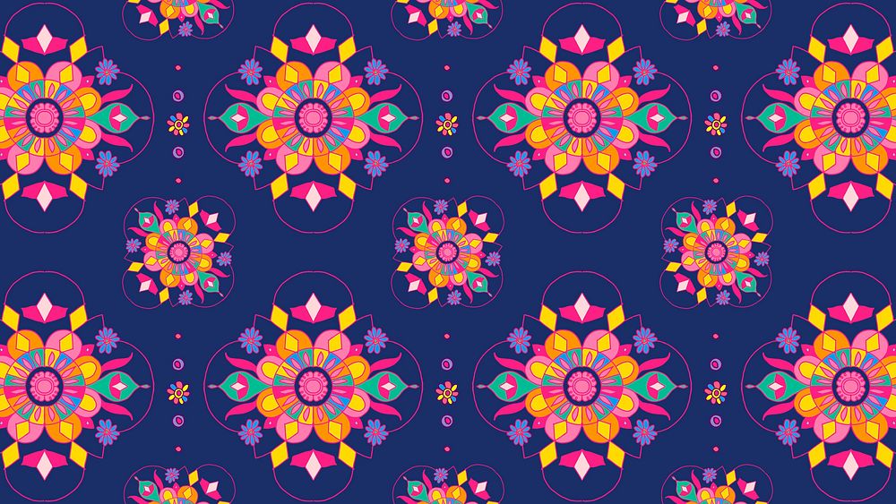 Indian mandala pattern vector banner