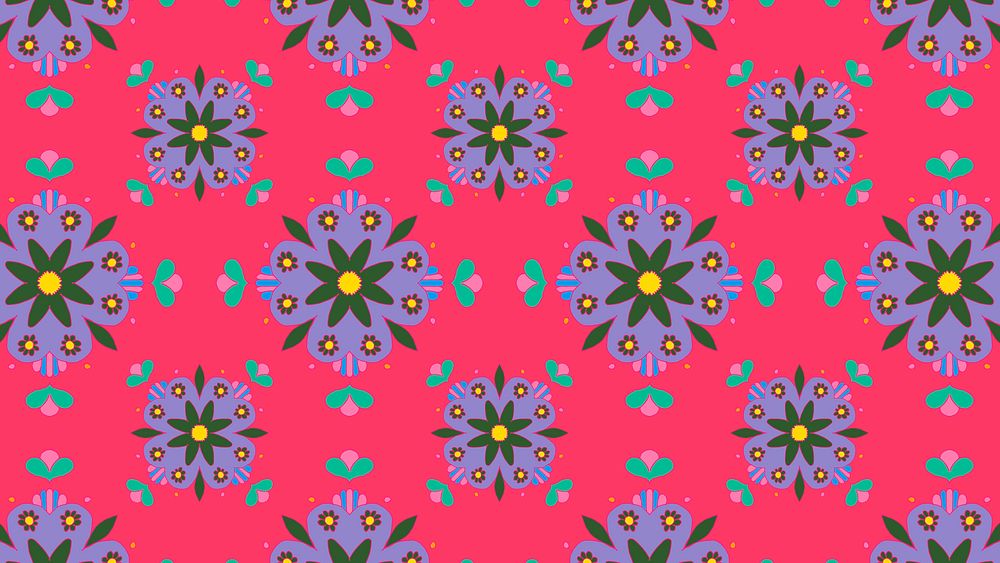 Indian mandala flower vector pattern banner