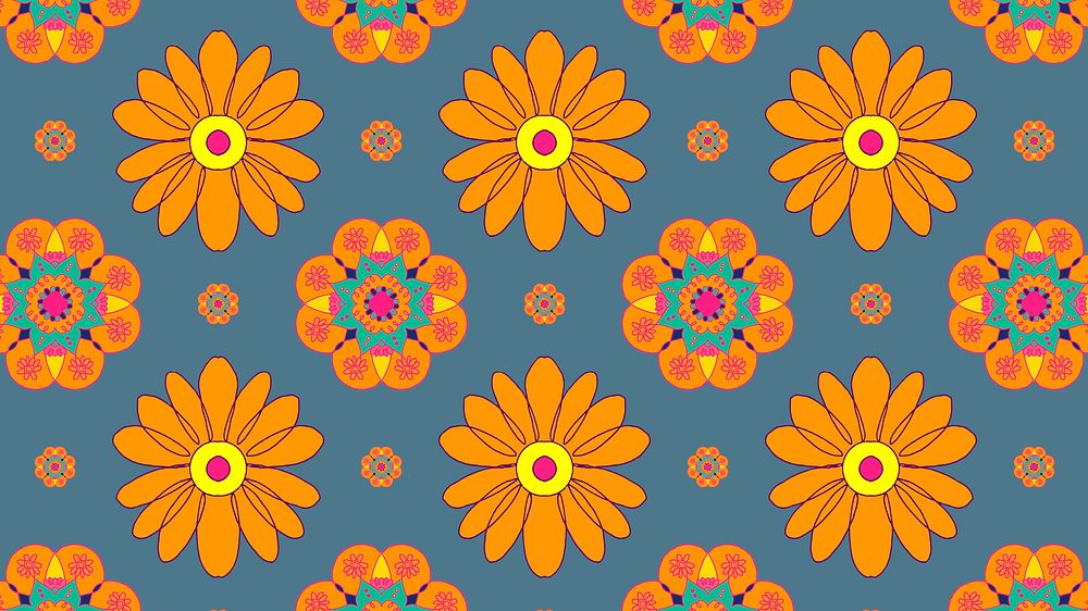 Marigold flower psd pattern Diwali banner