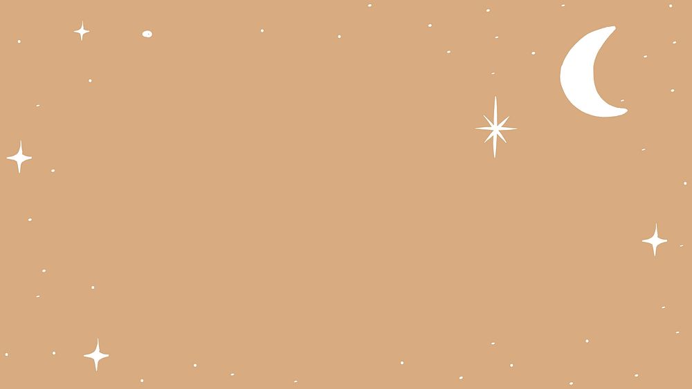 Silver cute doodle vector starry sky border on brown background