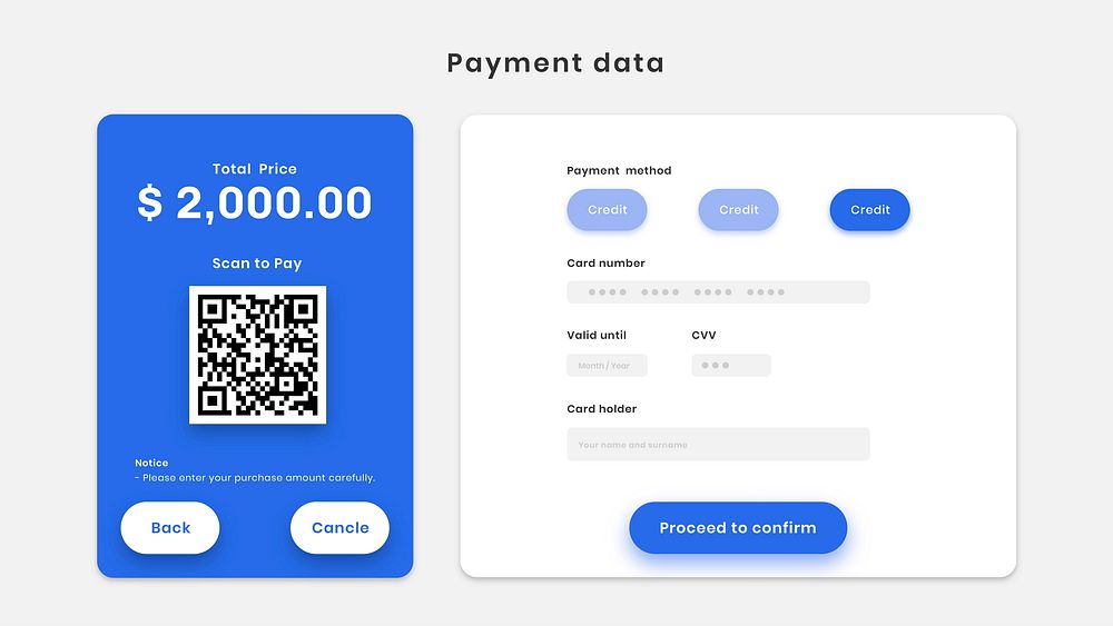 QR code vector scan payment application