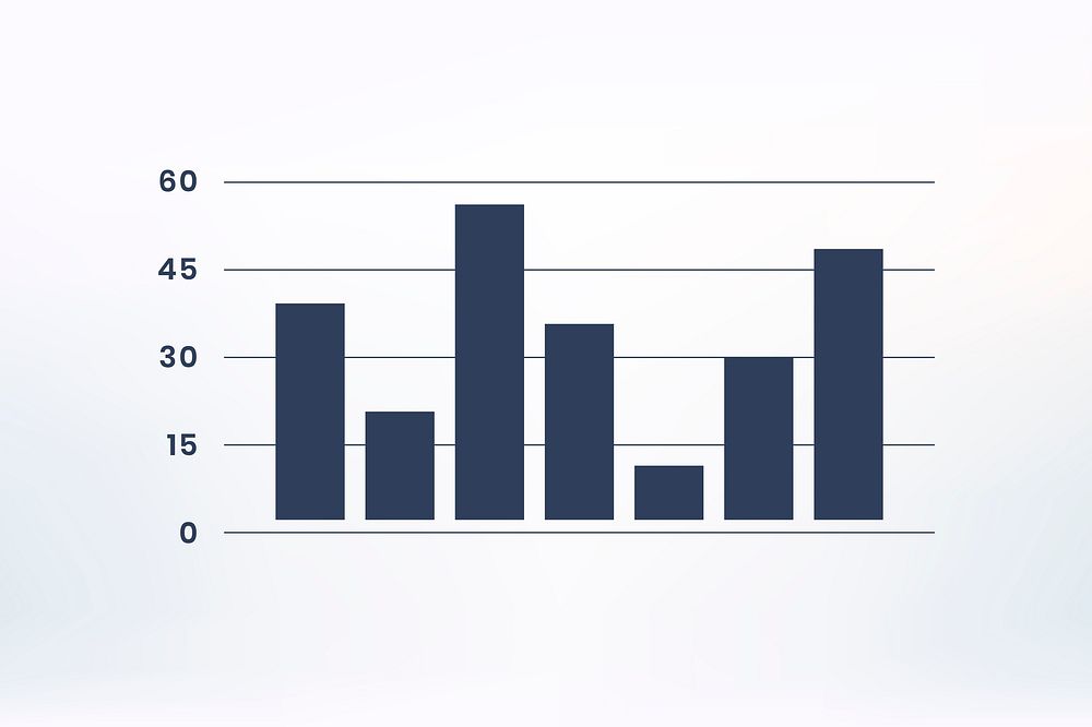 Marketing bar chart data analysis infographic