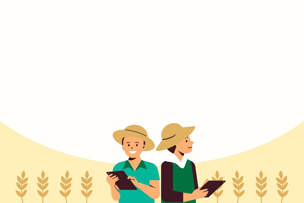 Precision agriculture social media background illustration