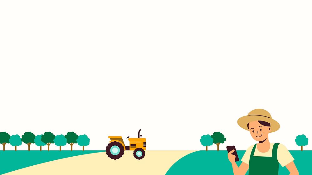 Digital agriculture social media background illustration
