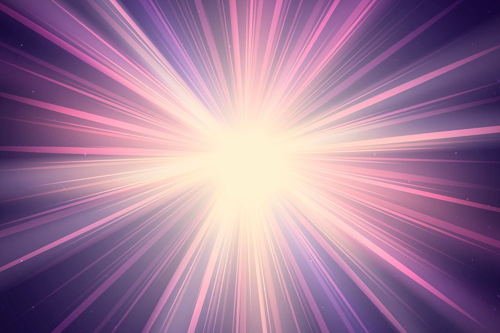 Abstract purple sunburst lighting effect