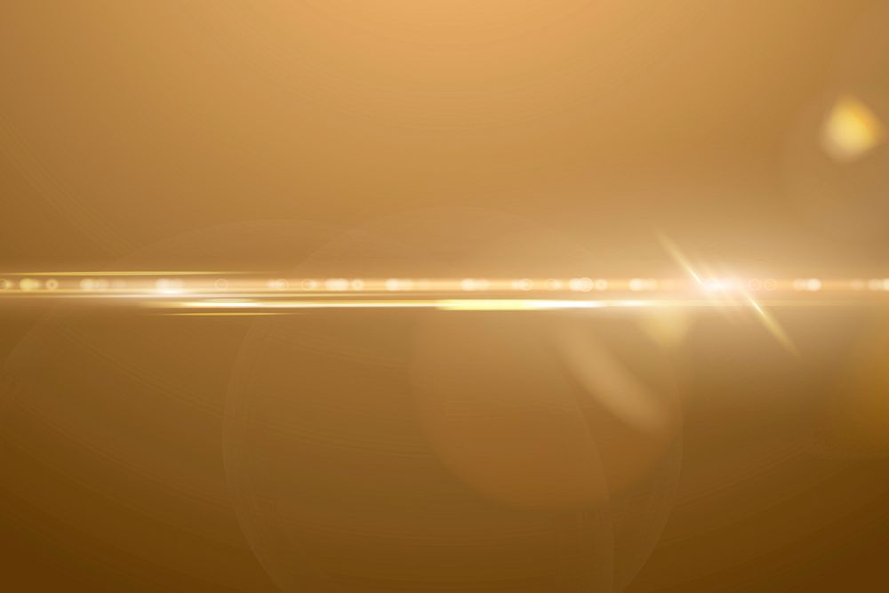 Gold anamorphic lens flare vector  background