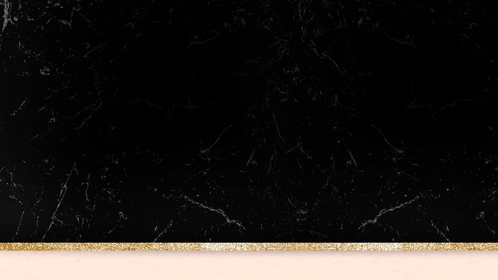 Black aesthetic marble vector golden sparkly background